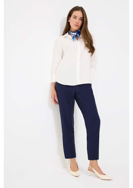 Yeni Sezon Regular Fit Basic Düz Uzun Kollu Gömlek