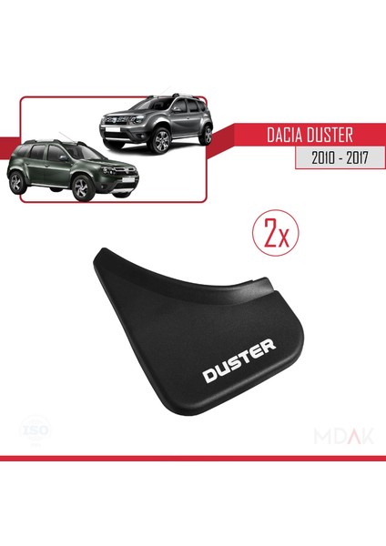 Dacia Duster (Hs) 2010-2017 Arası ile Uyumlu Ön Arka Takım Paçalık 4'lü Siyah modelleri