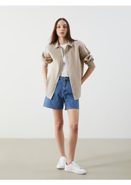 Yeni Sezon Standart Fit Kadin Jean Sort - S5DN14Z8
