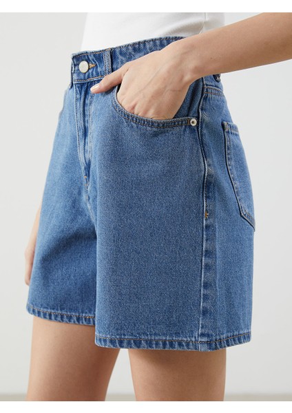 Yeni Sezon Standart Fit Kadin Jean Sort - S5DN14Z8