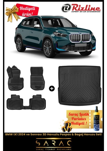 Bmw Ix1 2024 ve Sonrası Havuzlu Paspas & Bagaj Havuzu Seti+Hediyeli! fiyatları
