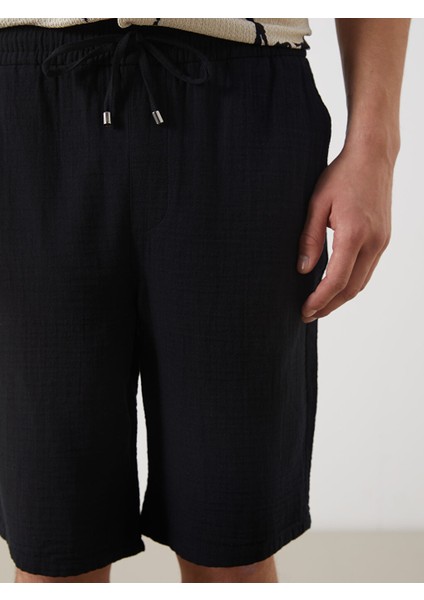 Yeni Sezon Slim Fit Beli Baglama Detayli Erkek Sort - S5IS32Z8
