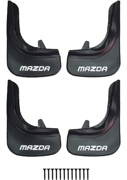 Mazda ile Uyumlu Ön Arka Takım Paçalık 4'lü Siyah