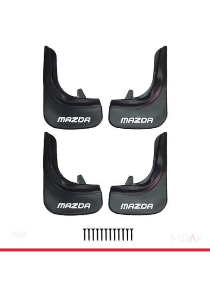 Mazda ile Uyumlu Ön Arka Takım Paçalık 4'lü Siyah