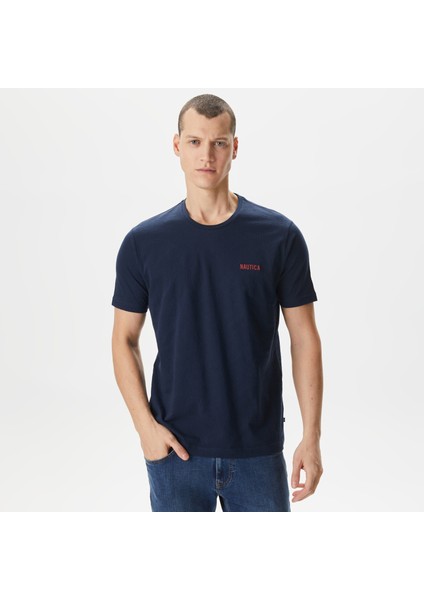 Erkek Lacivert Standart Fit T-Shirt