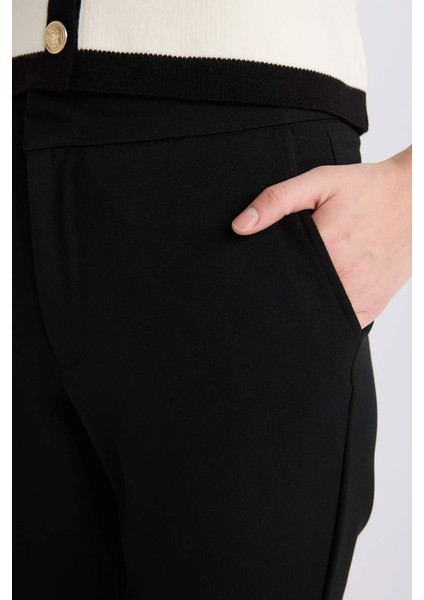 Yeni Sezon Klasik Chino Kumaş Pantolon Normal Bel Basic Düz Cepli Bilek Boy indirimleri