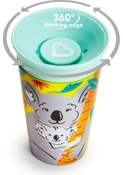 Mbb E- Ticaret Munchkin Mucize 360° Wildlove Alıştırma Bardağı 12 Ay+ 266 ml Koala