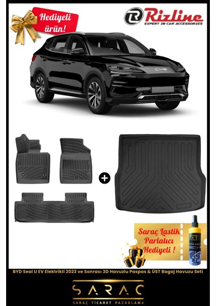 Byd Seal U Ev Elektrikli 2023 ve Sonrası Havuzlu Paspas & Üst Bagaj Havuzu Seti+Hediyeli! fiyatları