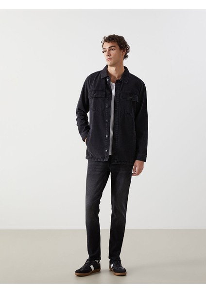 Yeni Sezon Standart Kalip Erkek Jean Ceket - S5AO78Z8