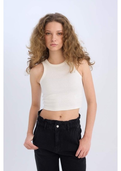 Yeni Sezon Fitted Halter Yaka Fitilli Kaşkorse Atlet fırsatları