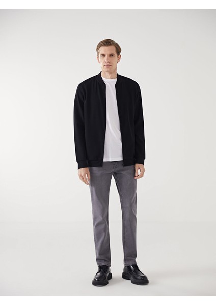 Yeni Sezon Kolej Yaka Uzun Kollu Erkek Fermuarli Sweatshirt - S50822Z8 fiyatları