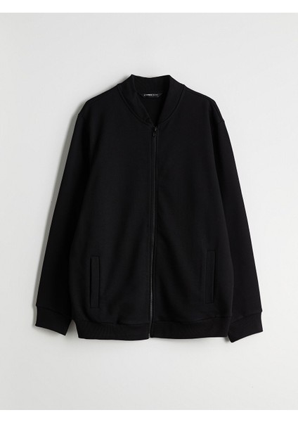 Yeni Sezon Kolej Yaka Uzun Kollu Erkek Fermuarli Sweatshirt - S50822Z8 indirimleri