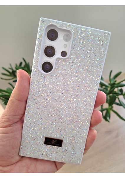 Samsung Galaxy S23 Ultra Uyumlu Işıltılı Taşlı Kamera Çıkıntılı Içi Kadife Kaliteli Lüks Kılıf