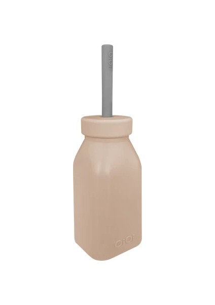 Mbb E- Ticaret Oioi Şişe + Pipet 200 ml Bubble Beige / Powder Grey