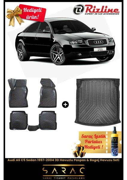 Audi A6 C5 Sedan 1997-2004 Havuzlu Paspas & Bagaj Havuzu Seti+Hediyeli! fiyatları
