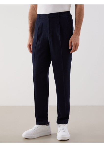 Yeni Sezon Standart Kalip Keten Karisimli Erkek Chino Pantolon - S5FG91Z8 modelleri