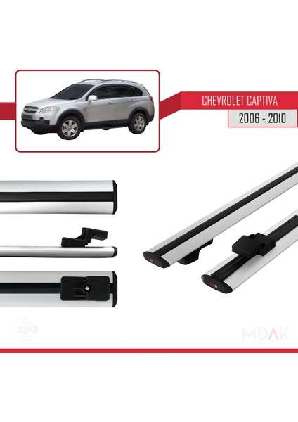 Chevrolet Captiva 2006-2010 Arası ile Uyumlu Basıc Model Ara Atkı Tavan Barı Gri 2 Adet modelleri