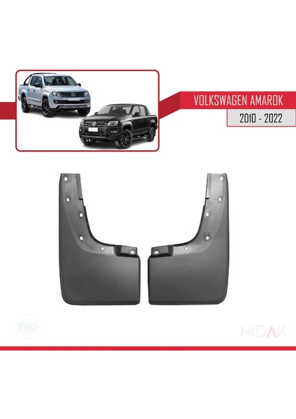 Volkswagen Amarok (2f) 2010-2020 Arası ile Uyumlu Ön Arka Takım Paçalık 4'lü Siyah fırsatları