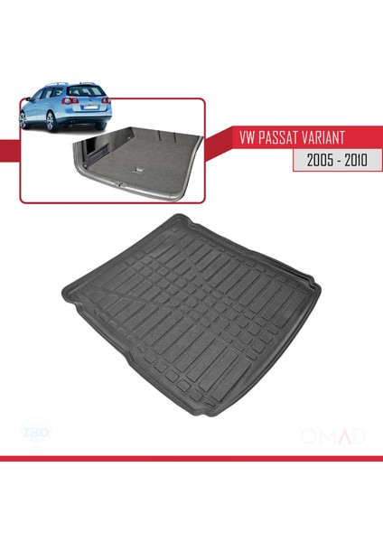 Volkswagen Passat B6 (3c) Variant 2005-2010 Arası ile Uyumlu Esnek Bagaj Havuzu Siyah