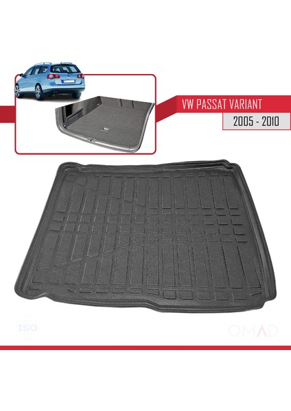 Volkswagen Passat B6 (3c) Variant 2005-2010 Arası ile Uyumlu Esnek Bagaj Havuzu Siyah