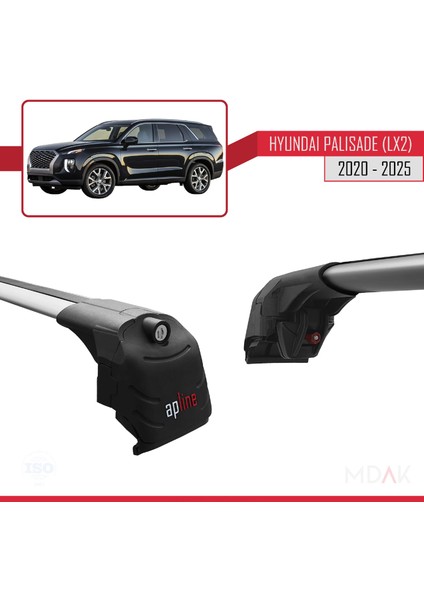 Hyundai Palisade (Lx2) 2020 ve Sonrası ile Uyumlu Ace-2 Ara Atkı Tavan Barı Gri 2 Adet fırsatları