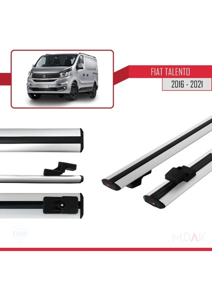 Fiat Talento 2016-2021 Arası ile Uyumlu Basıc Model Ara Atkı Tavan Barı Gri 2 Adet modelleri