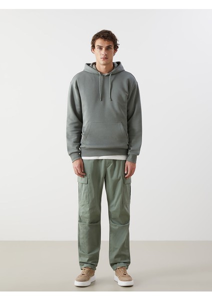 Yeni Sezon Rahat Kalip Gabardin Erkek Kargo Pantolon - S52938Z8