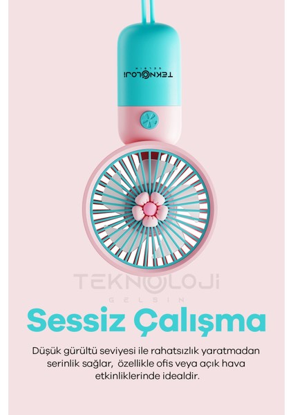 El Fanı Mini Pervane Soğutucu Şarjlı Portatif Taşınabilir Vantilatör