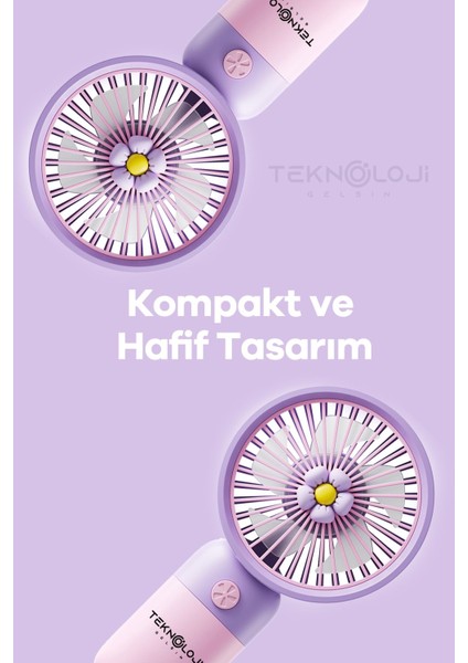 El Fanı Mini Pervane Soğutucu Şarjlı Portatif Taşınabilir Vantilatör