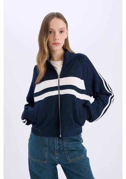 Yeni Sezon Coool Fitted Dik Yaka Cepli Kalın Fermuarlı Sweatshirt indirimleri