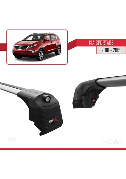 Kia Sportage 3 (Sl) 2010-2015 Arası ile Uyumlu Ace-2 Ara Atkı Tavan Barı Gri 2 Adet modelleri