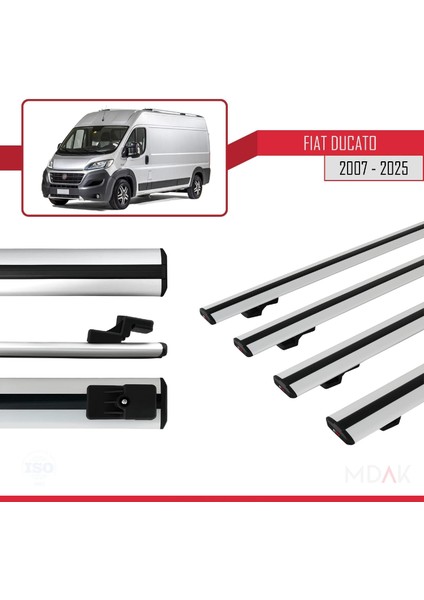 Fiat Ducato 3 2007 ve Sonrası ile Uyumlu Basıc Model Ara Atkı Tavan Barı Gri 4 Adet modelleri