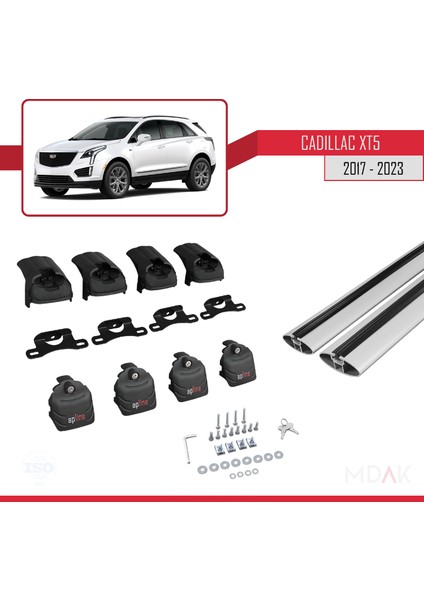 Cadillac Xt5 2017-2024 Arası ile Uyumlu Ace-2 Ara Atkı Tavan Barı Gri 2 Adet indirimleri