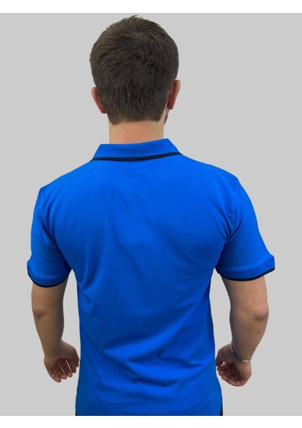 Erkek Horses Polo Yaka Compact Ligralı Saks Mavisi Tişört indirimleri