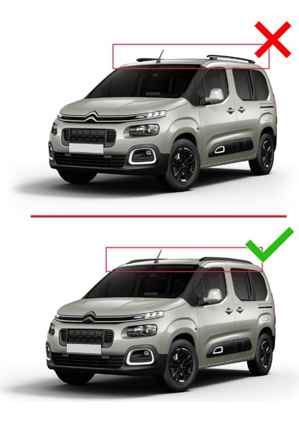 Citroen Berlingo 3 (K9) 2023 ve Sonrası ile Uyumlu Ace-2 Ara Atkı Tavan Barı Gri 2 Adet fiyatları