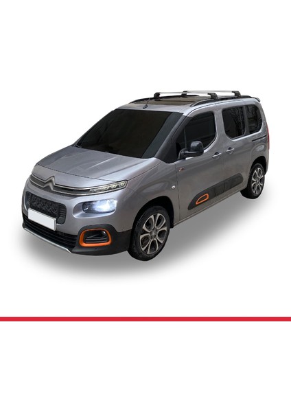 Citroen Berlingo 3 (K9) 2023 ve Sonrası ile Uyumlu Ace-2 Ara Atkı Tavan Barı Gri 2 Adet modelleri