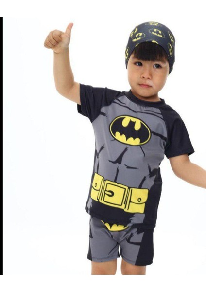 Batman Figürlü 3 Parça Boneli Erkek Çocuk Mayo Alt Üst Takım fiyatları