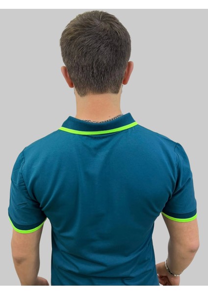 Erkek Horses Polo Yaka Compact Ligralı Petrol Yeşili Tişört fırsatları
