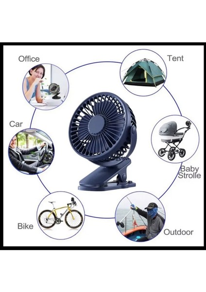 Mandallı Mini Şarjlı Fan Askılı Vantilatör Masaüstü Hava Serinletici fiyatları