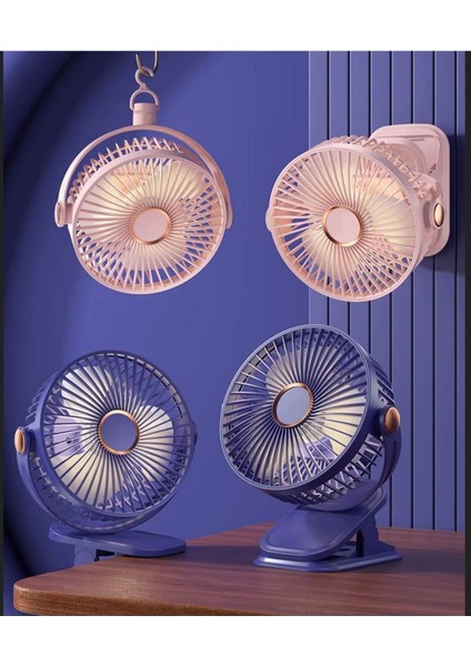 Mandallı Mini Şarjlı Fan Askılı Vantilatör Masaüstü Hava Serinletici modelleri