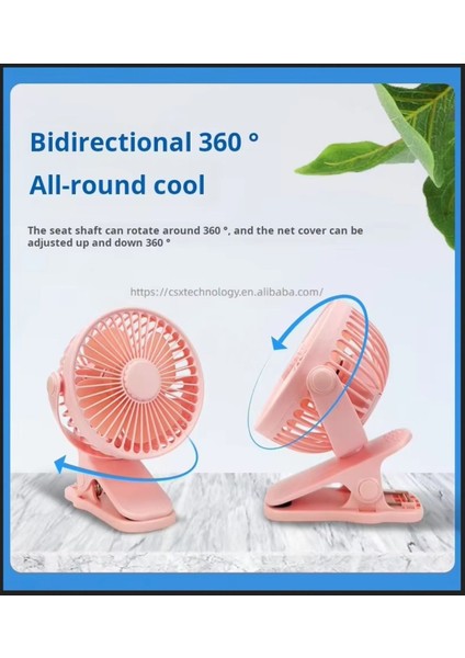 Mandallı Mini Şarjlı Fan Askılı Vantilatör Masaüstü Hava Serinletici