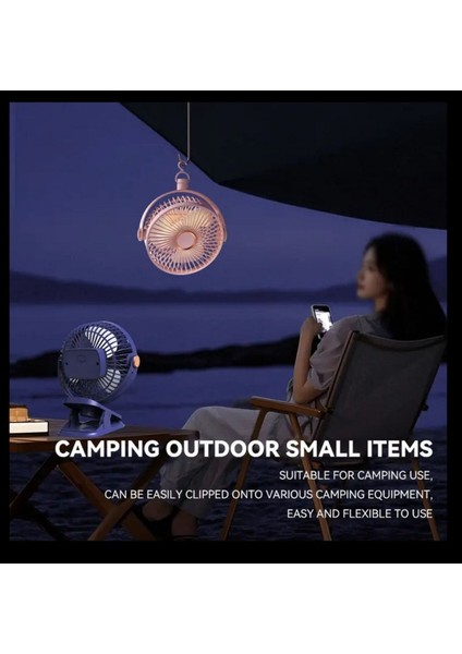 Mandallı Mini Şarjlı Fan Askılı Vantilatör Masaüstü Hava Serinletici