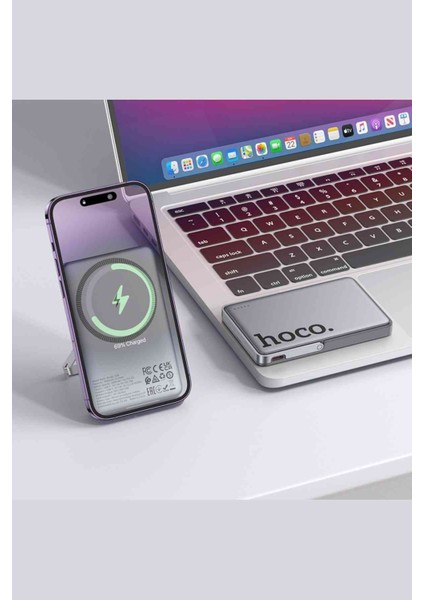 Q36 Sunlight 5.000 Mah 20W Type-C Çıkışlı Pd Kablosuz Şarj Özellikli Standlı Powerbank modelleri