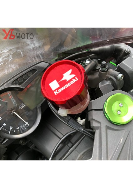 Yeşil Stil Kawasaki Zsx Ninja ZX10R ZX9R ZX6R ZX250R Z750S Z750 GTR1400 Için Motosiklet C Ön Fren Sıvı Deposu Kapağı Kapak (Yurt Dışından)