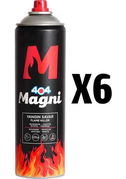 Yangın Söndürücü Sprey 500 ml 6lı