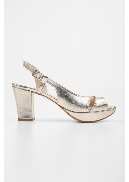 Kadın Rilsa Altın Parlak Platform Topuklu Ayakkabı fiyatları