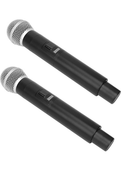 PL-2499 Kablosuz Mikrofon, Karaoke Için Kapsamlı Metal El Mikrofonu 2 Adet