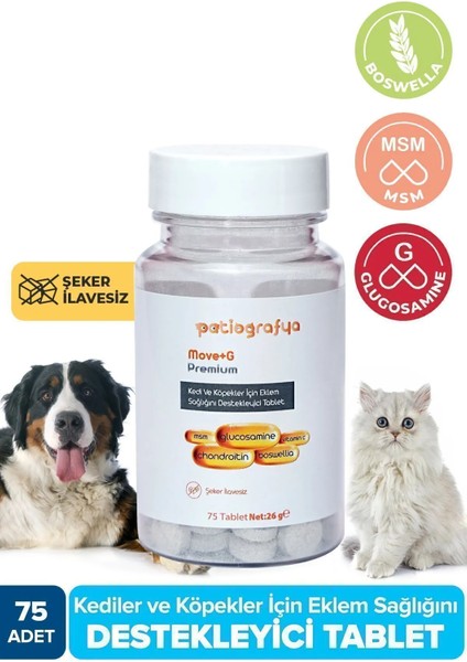 Premium Move G Glucosamine Kedi ve Köpek Için Destekleyici Tablet