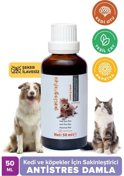 Kedi ve Köpek Için Doğal Sakinleştirici,relax, Antistres Şurup 50 ml