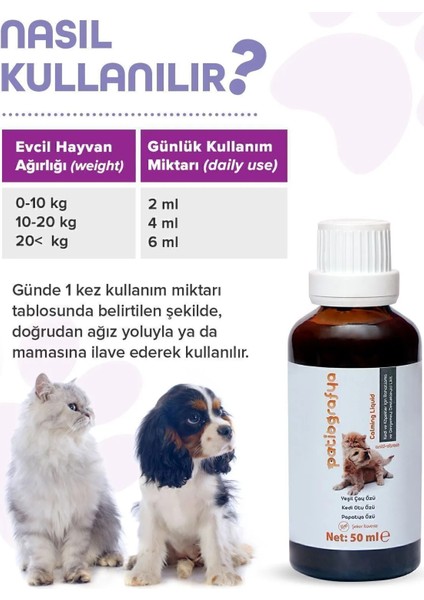 Kedi ve Köpek Için Doğal Sakinleştirici,relax, Antistres Şurup 50 ml modelleri